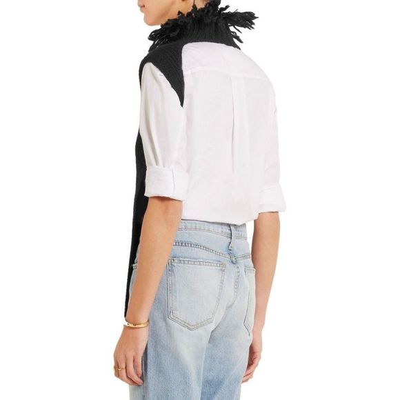 VALENTINO S Maglia Open-back Fringe-trimmed Wool Tunic - Picture 8 of 10